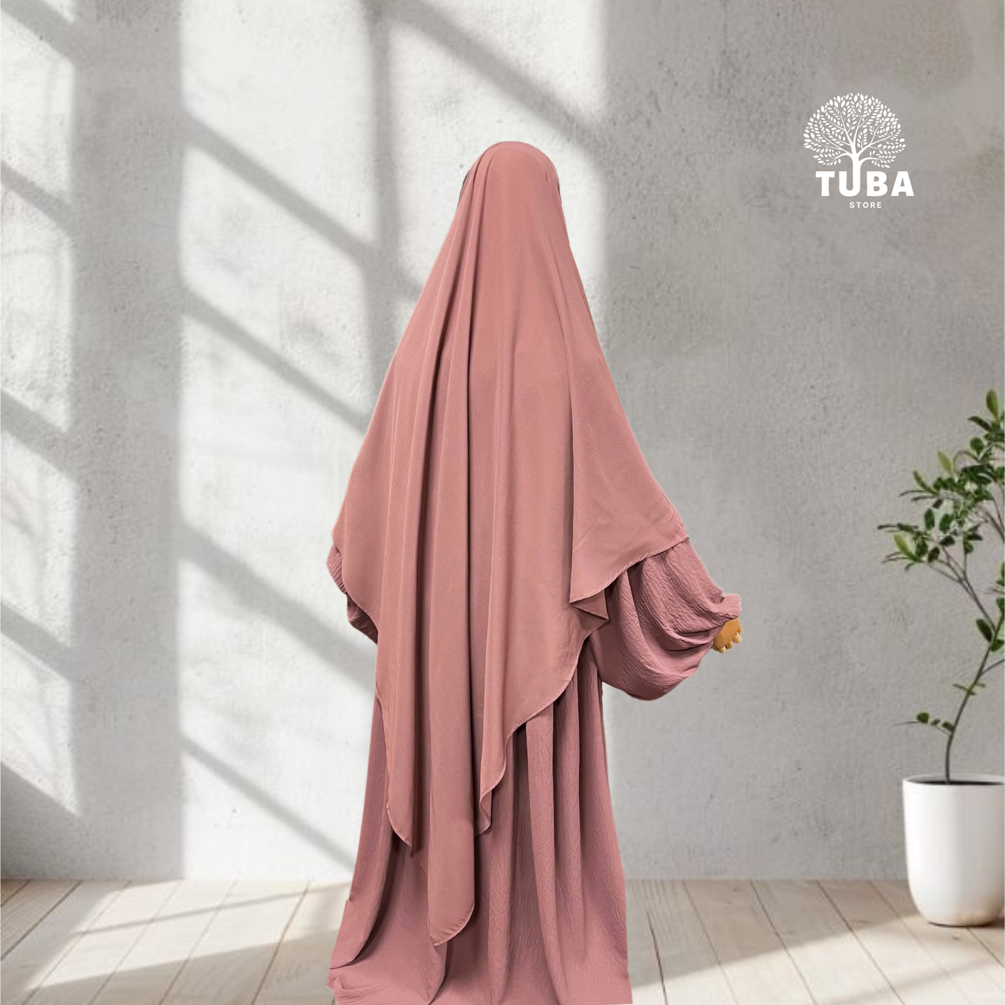 Einlagiger Khimar Maxi - Wollpeach