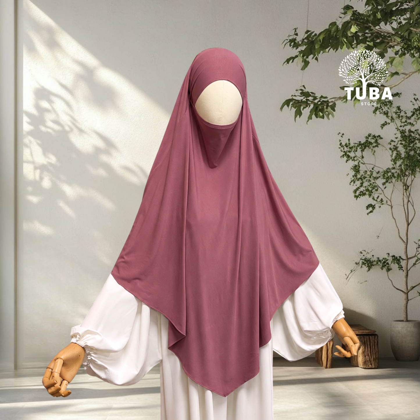 Bamboo Jersey Khimar Midi - 93% Bambus