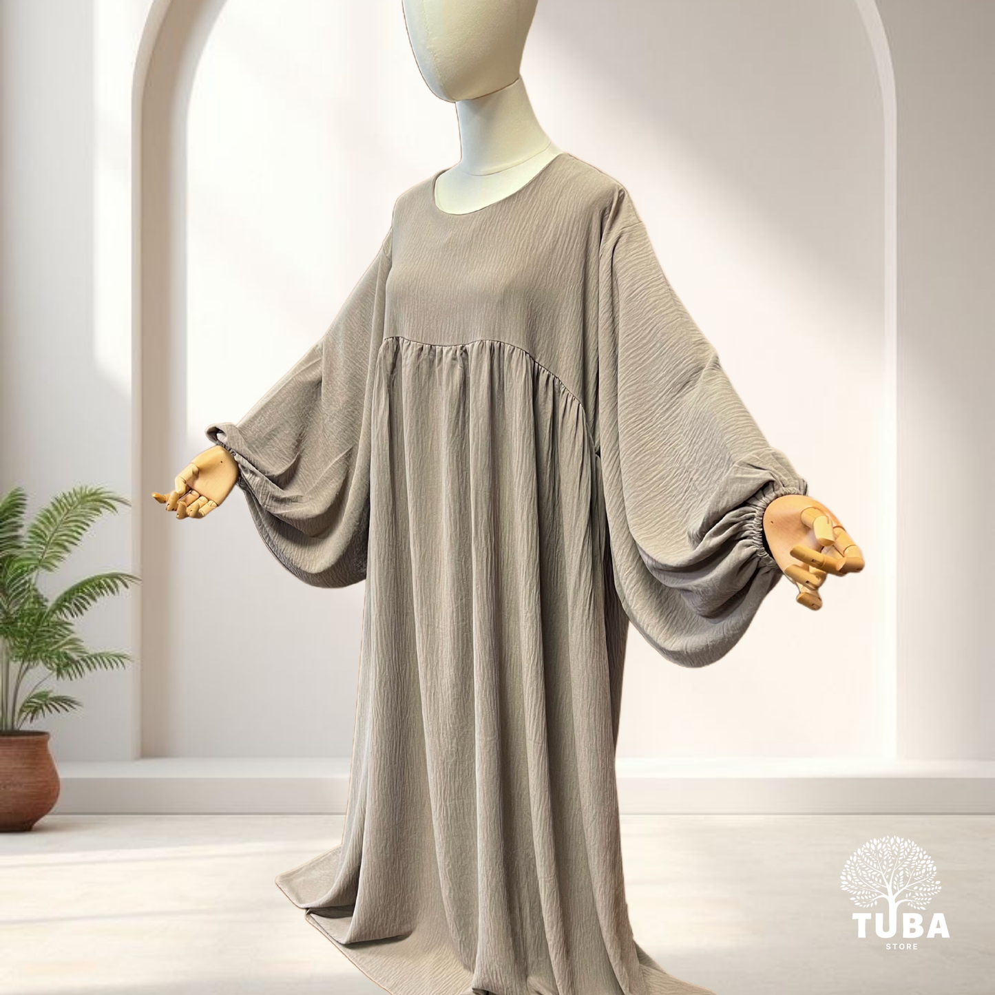 Abaya hochwertig mit Puffärmel/Ballonärmel - Jazz