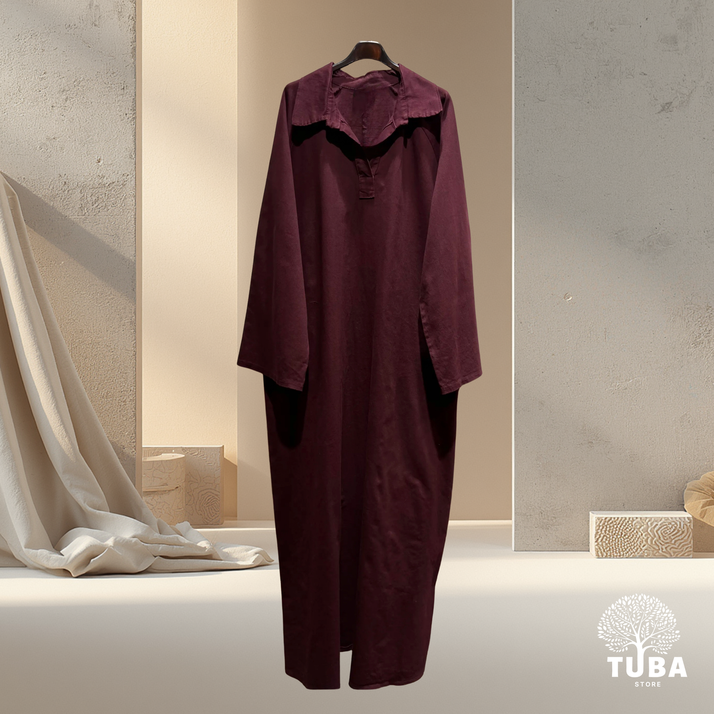 Qamar Denim Abaya - 100% Baumwolle