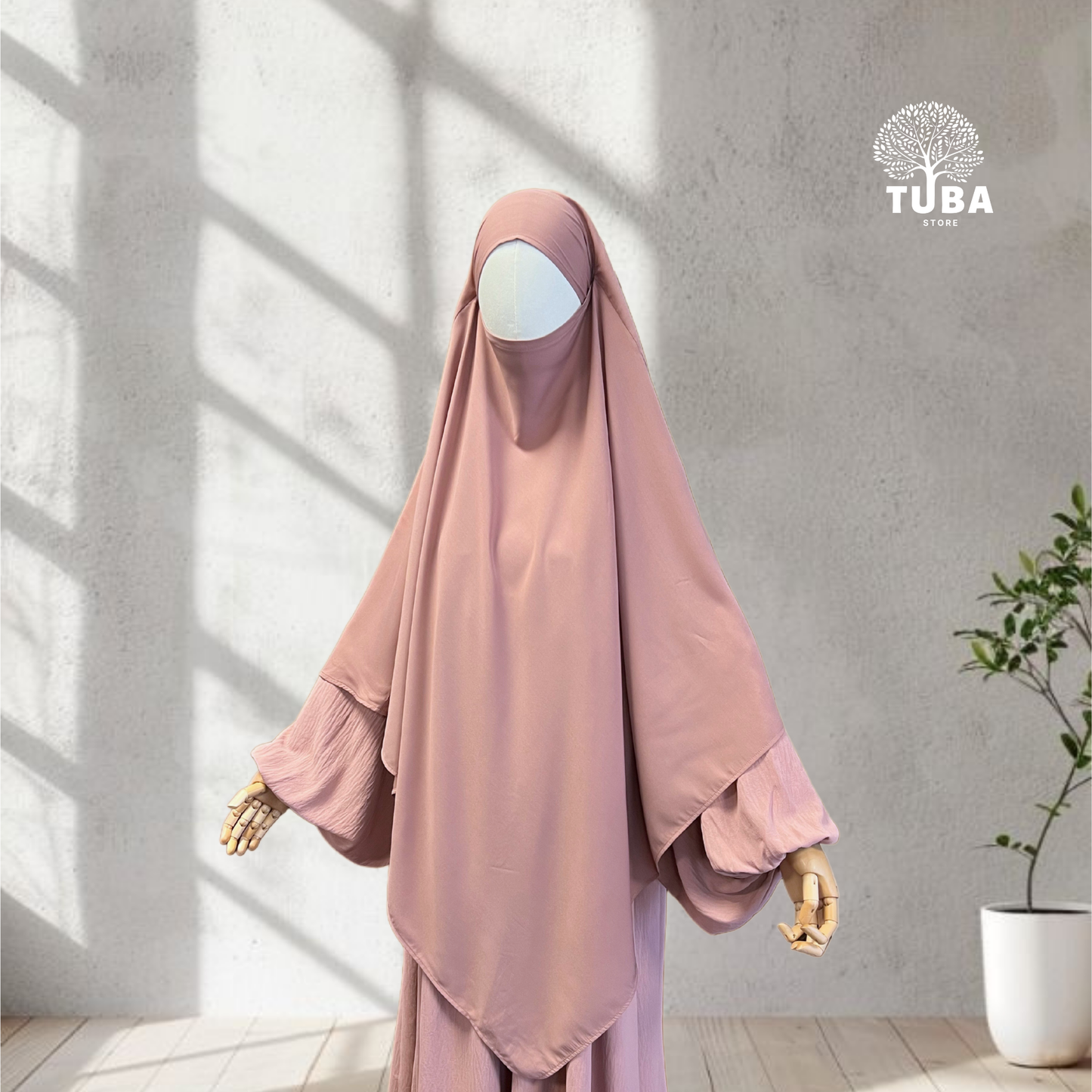 Einlagiger Khimar Maxi - Wollpeach