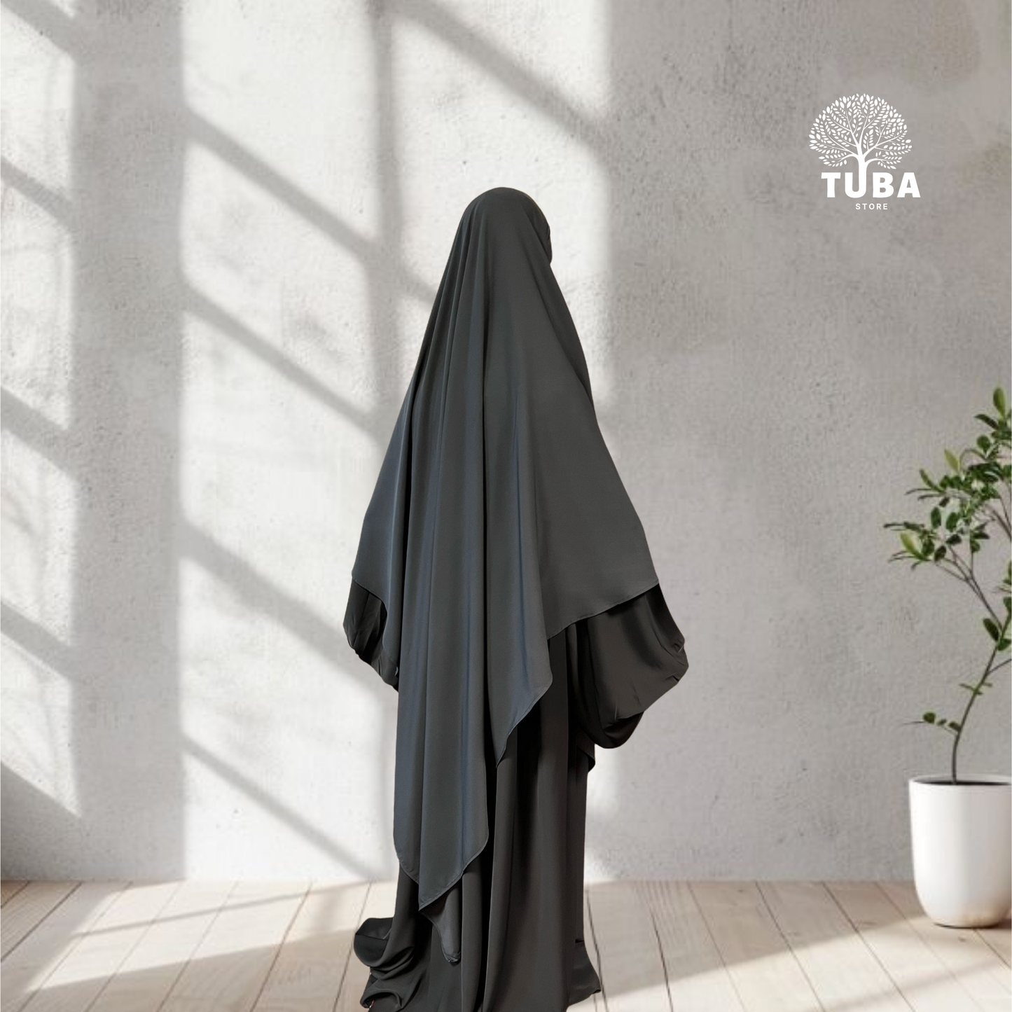 Einlagiger Khimar Maxi - Wollpeach