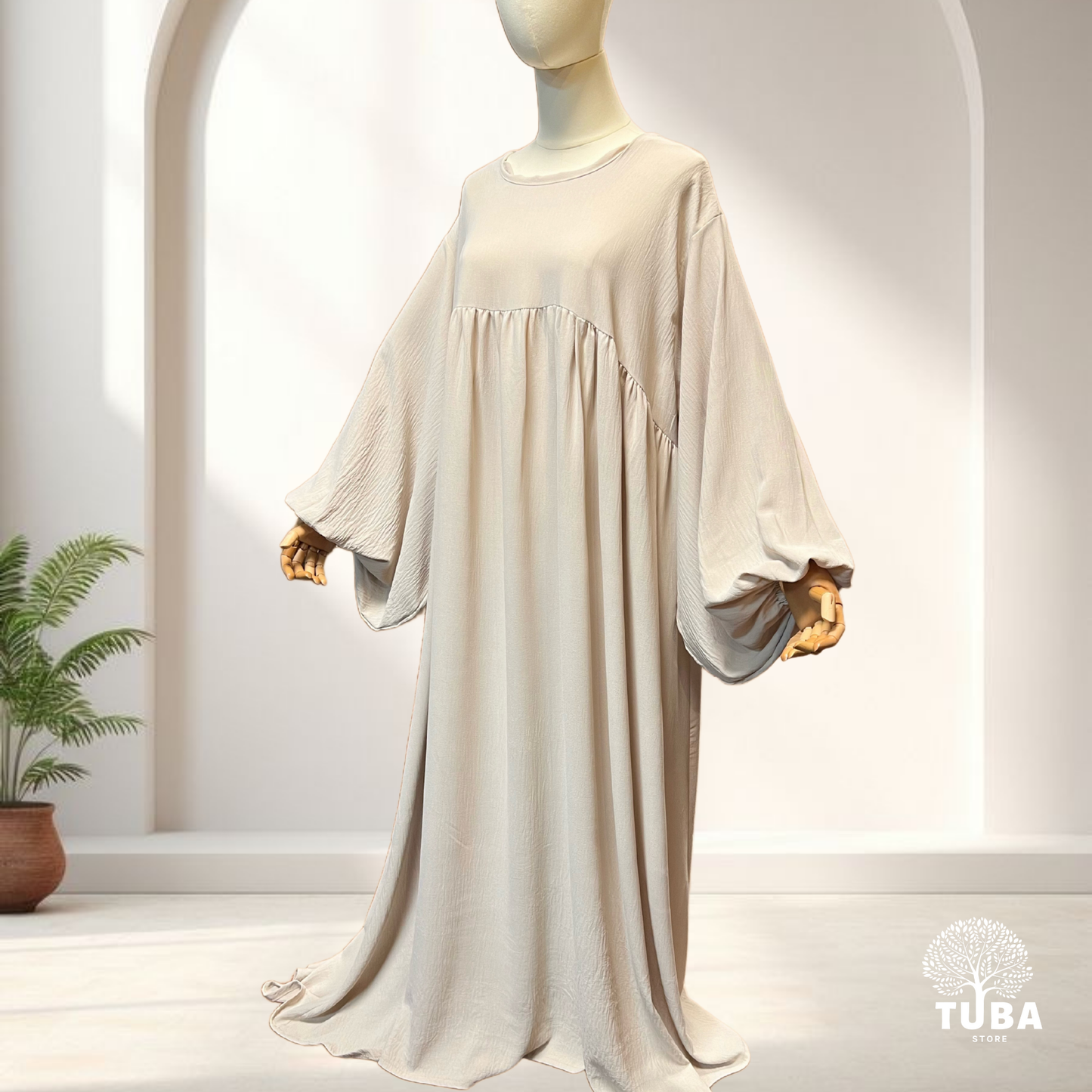 Abaya hochwertig mit Puffärmel/Ballonärmel - Jazz