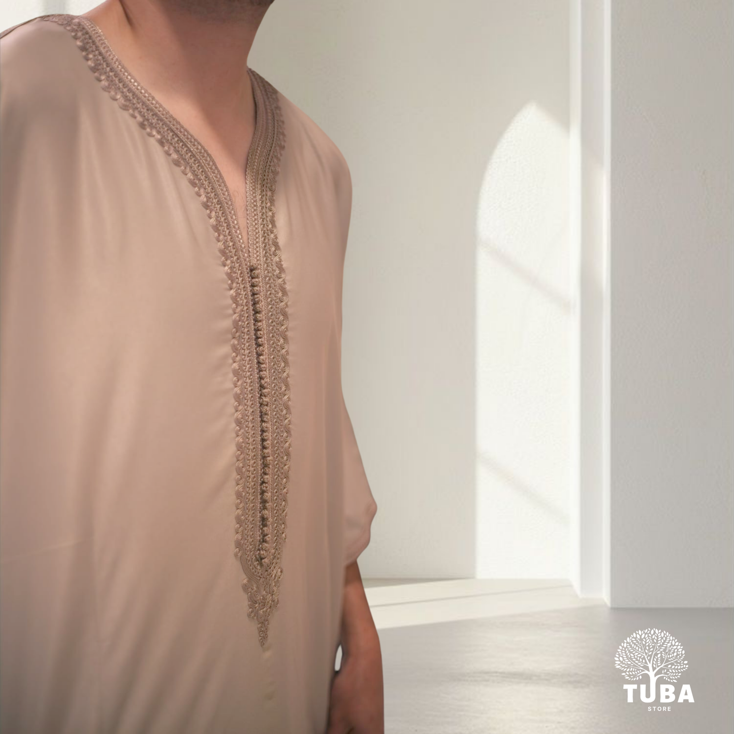 Premium Marokkanische Jalabiya/Djellaba/Thobe | Taupe