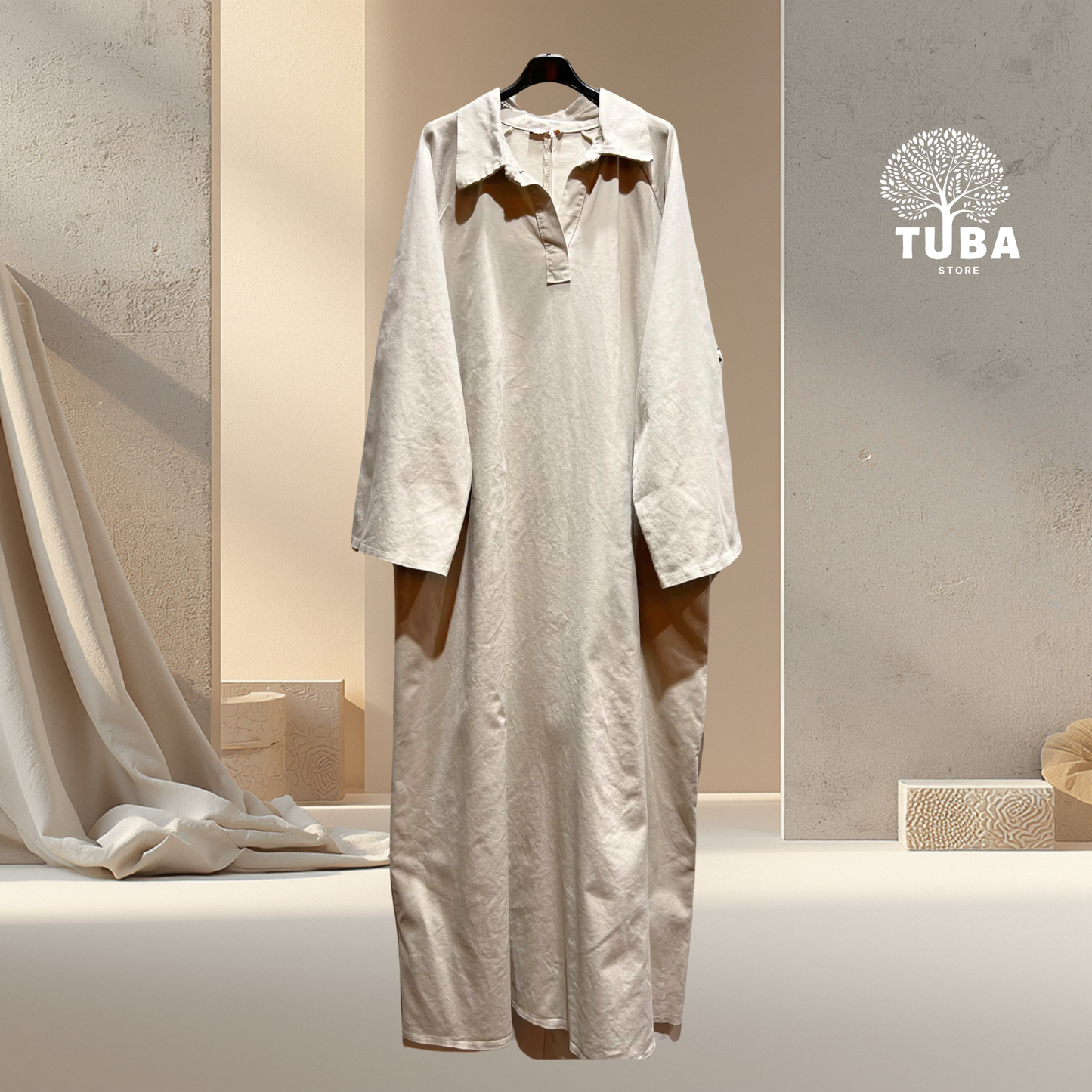 Qamar Denim Abaya - 100% Cotton