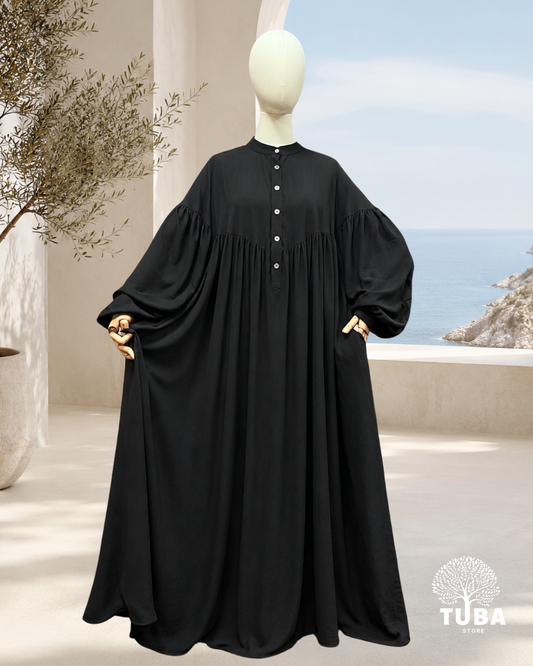ASIYAH Oversize Abaya mit Knopfleiste - 100% Lyocell