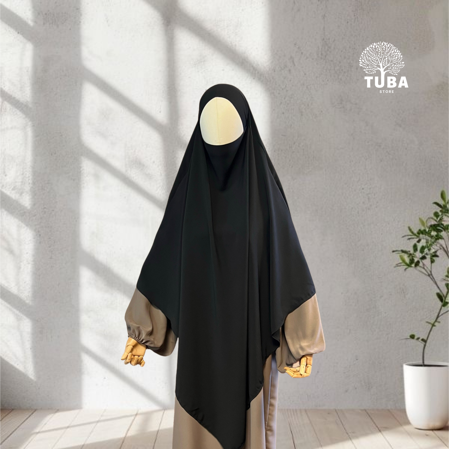Einlagiger Khimar Maxi - Wollpeach