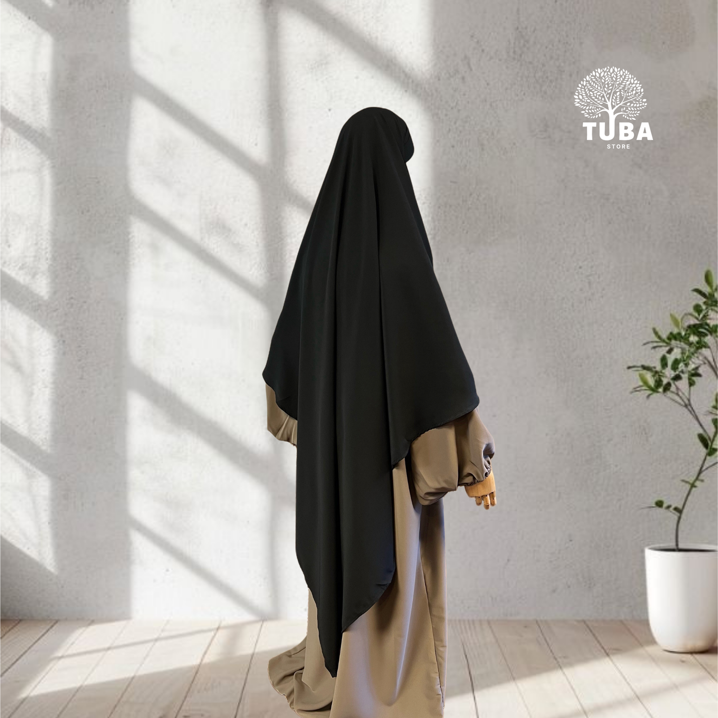 Einlagiger Khimar Maxi - Wollpeach