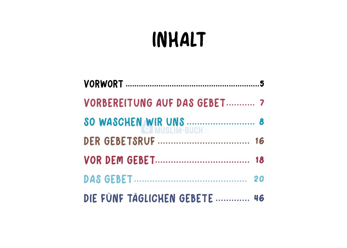 Ich lerne das Gebet und die Waschung