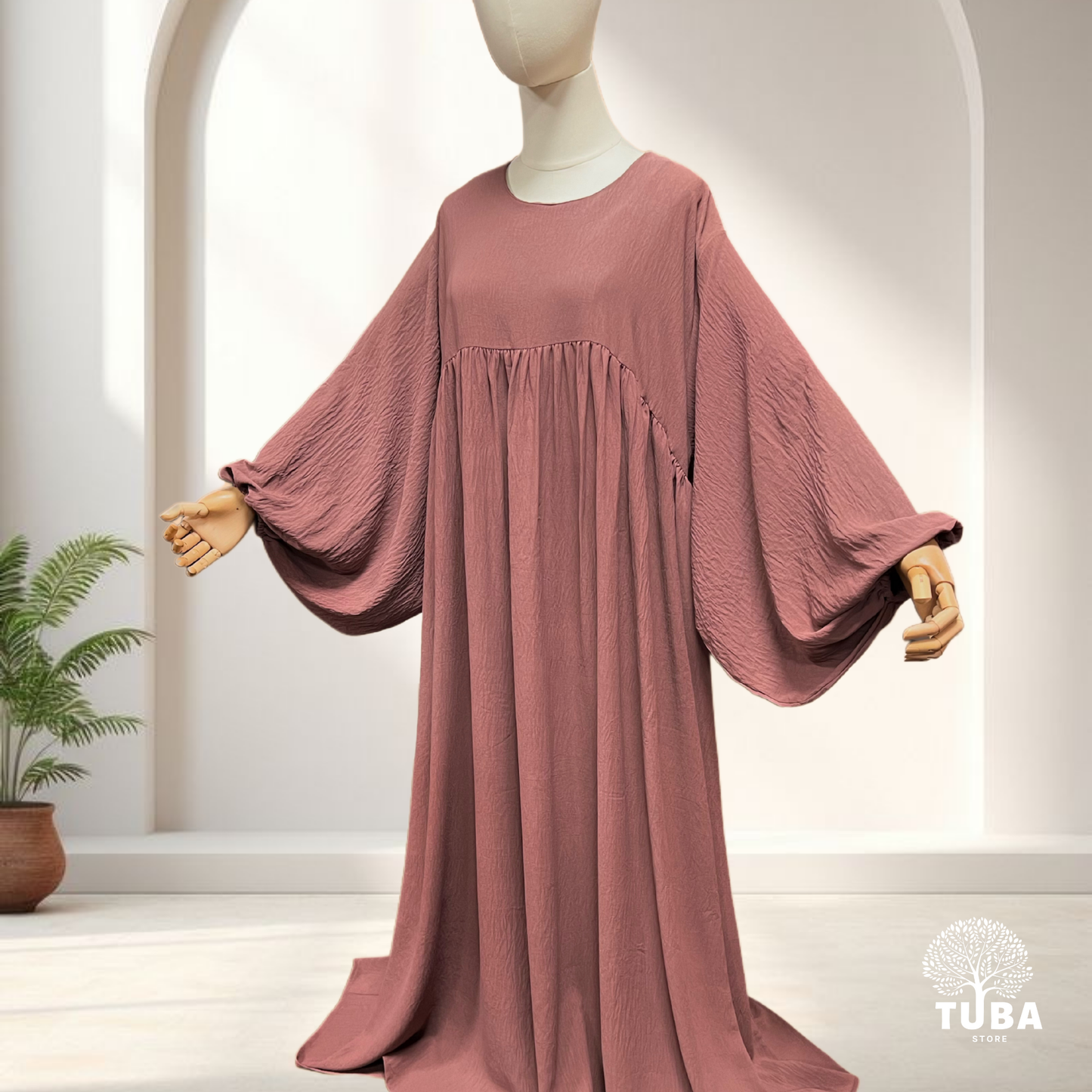 Abaya hochwertig mit Puffärmel/Ballonärmel - Jazz