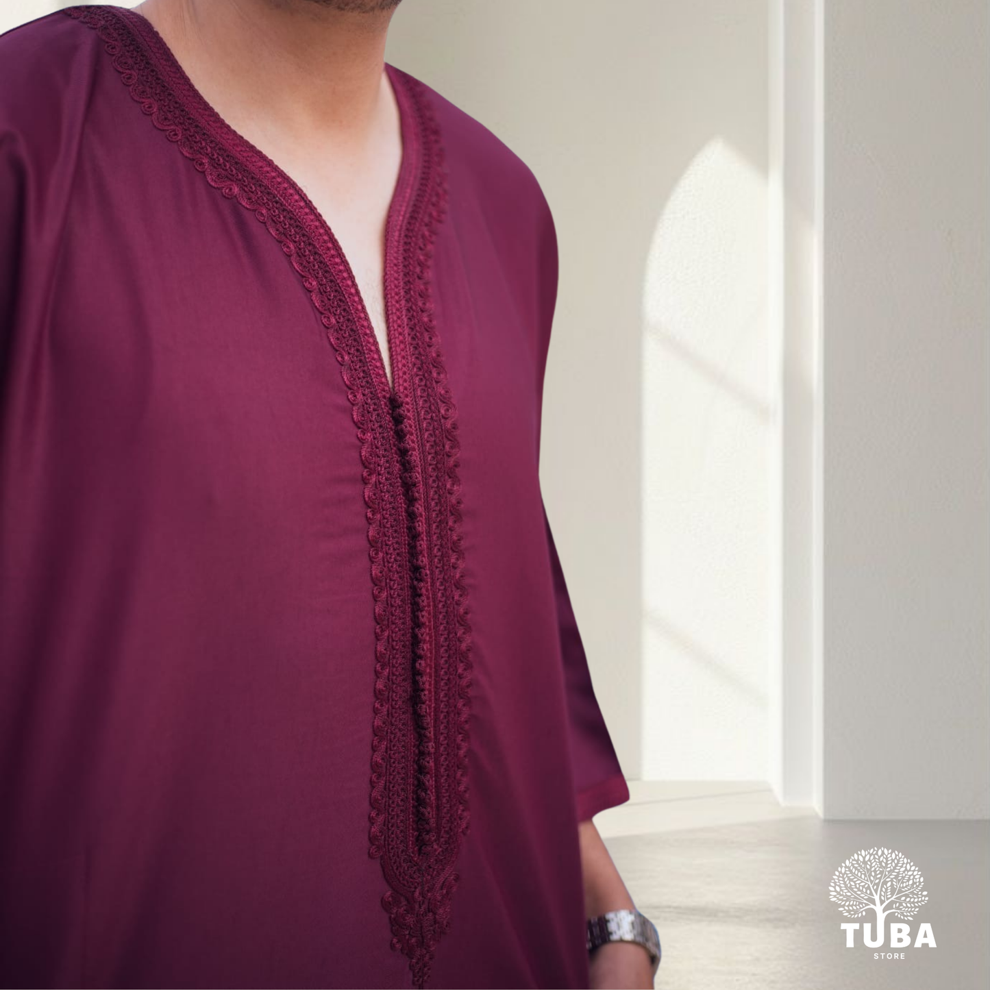 Premium Jalabiya | Bordeaux