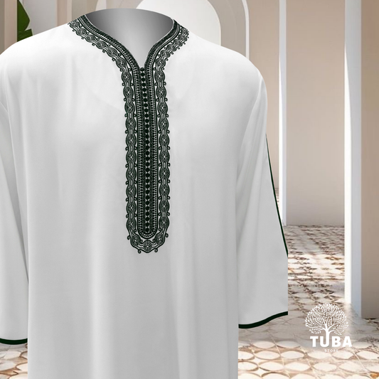 Jalabiya/Djellaba/Thobe - Klassisches Weißes Kleid