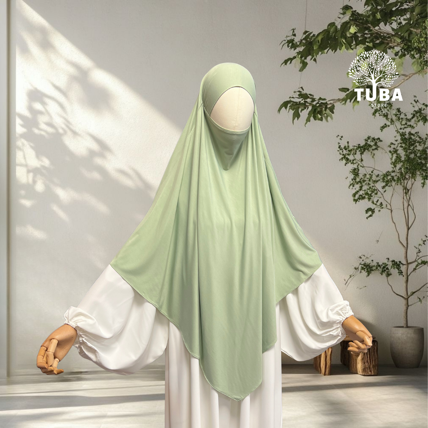 Bamboo Jersey Khimar Midi