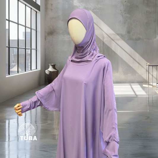 Gebetskleid einteilig - mit Jersey Kopfteil & Ärmel