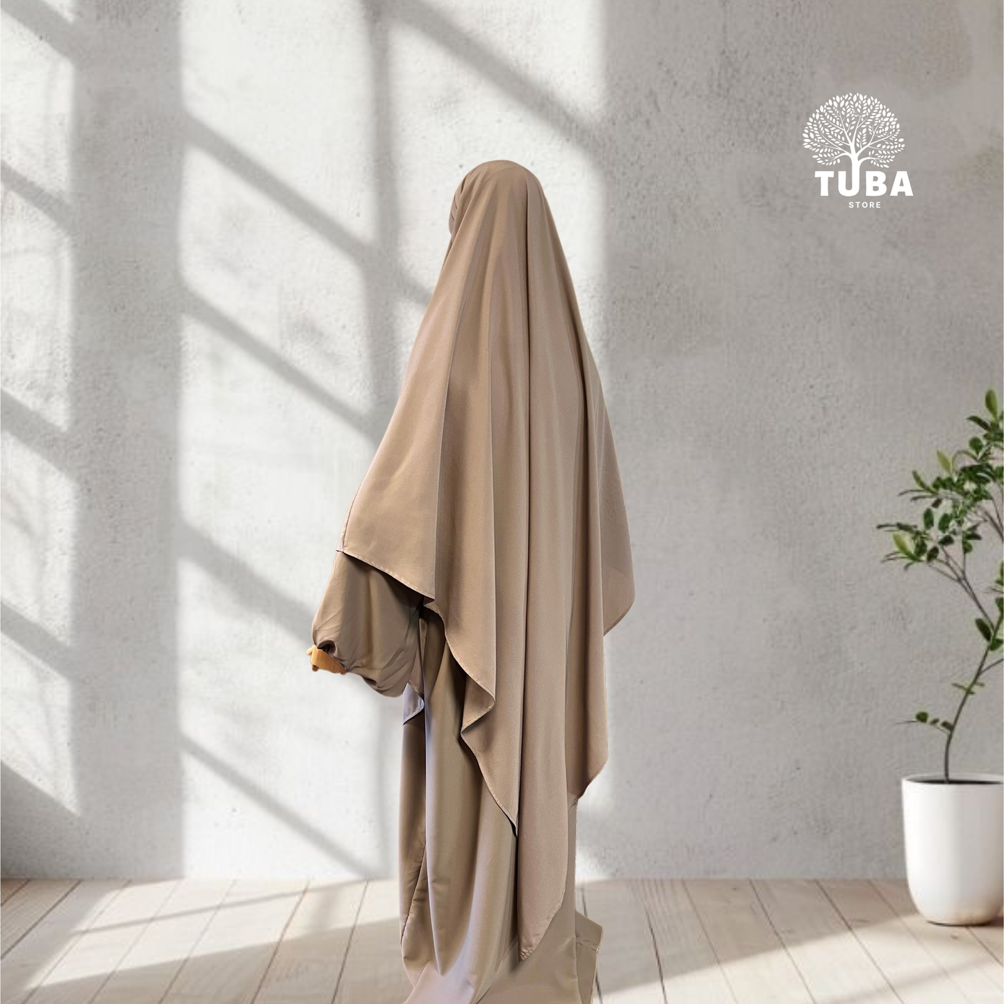 Einlagiger Khimar Maxi - Wollpeach