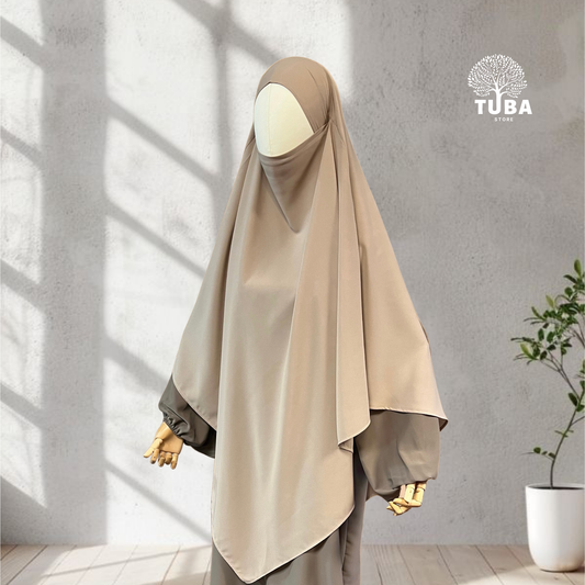 Einlagiger Khimar Maxi - Wollpeach