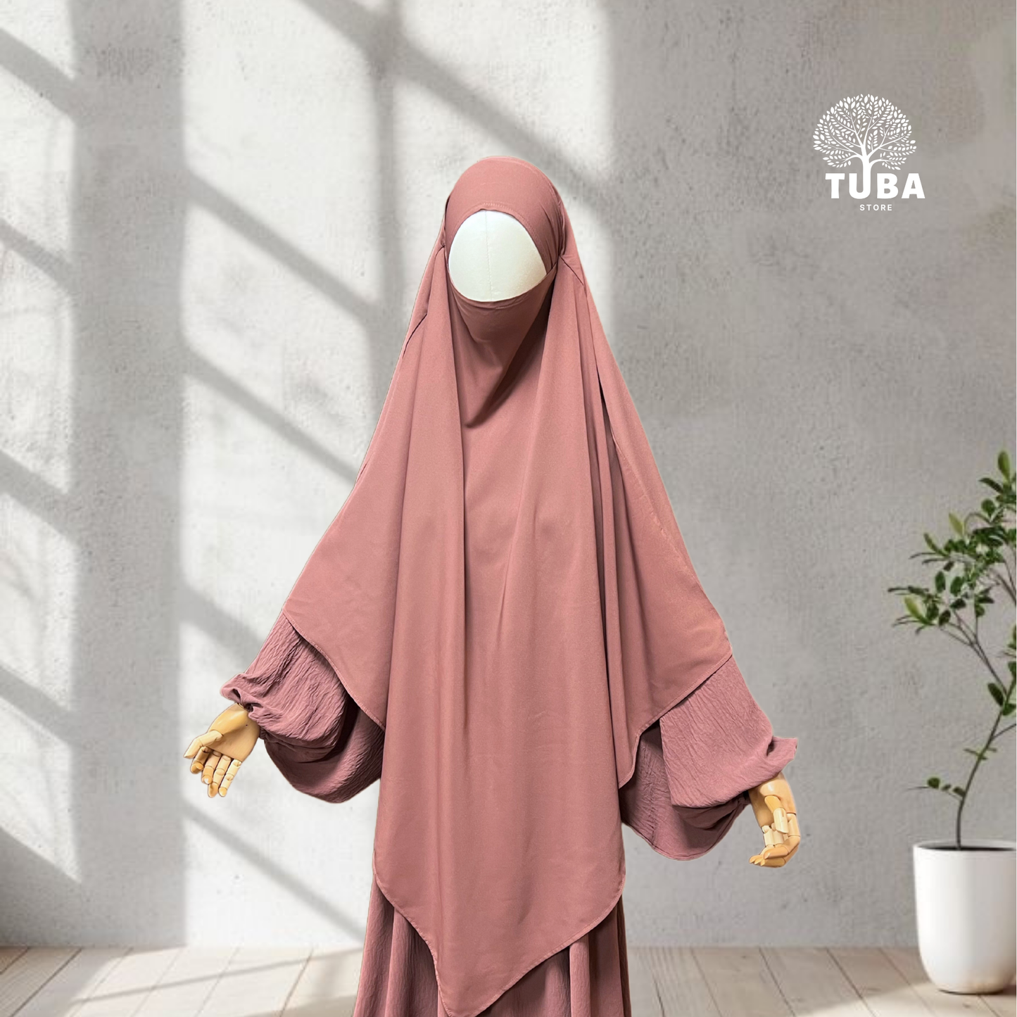 Einlagiger Khimar Maxi - Wollpeach