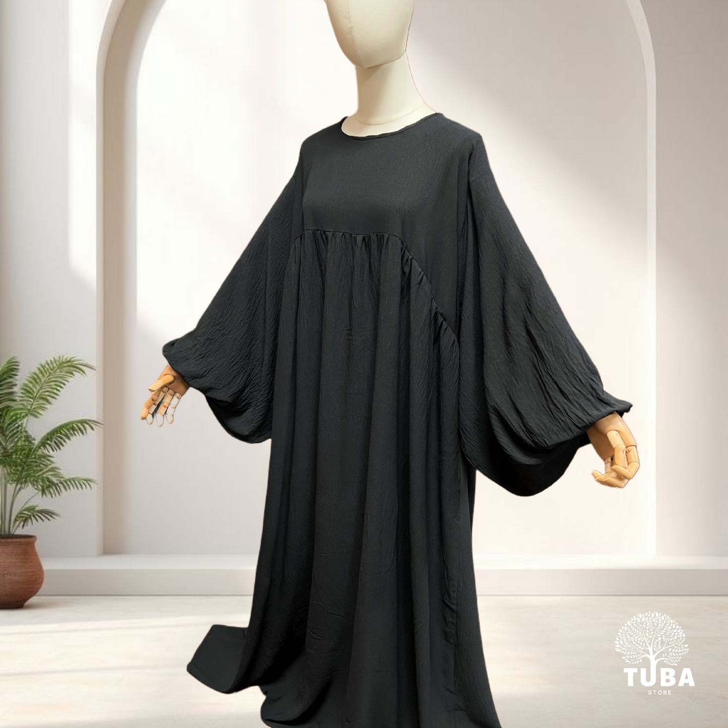 Abaya hochwertig mit Puffärmel/Ballonärmel - Jazz