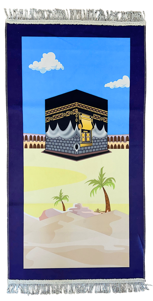Gebetsteppich mit Kaaba für Kinder