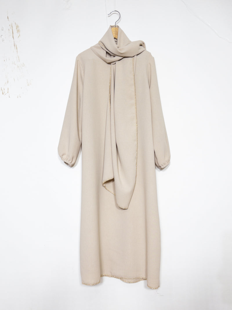 Abaya-Kleid mit Schal für Kinder - einteilig