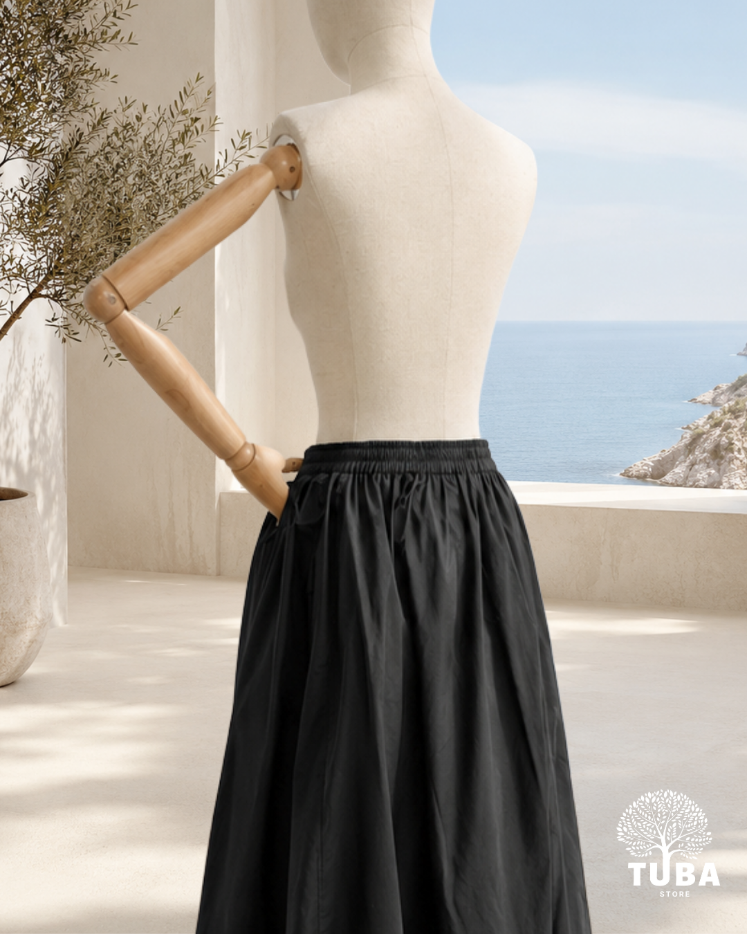 Alya Cotton Maxirock - 100% Baumwolle