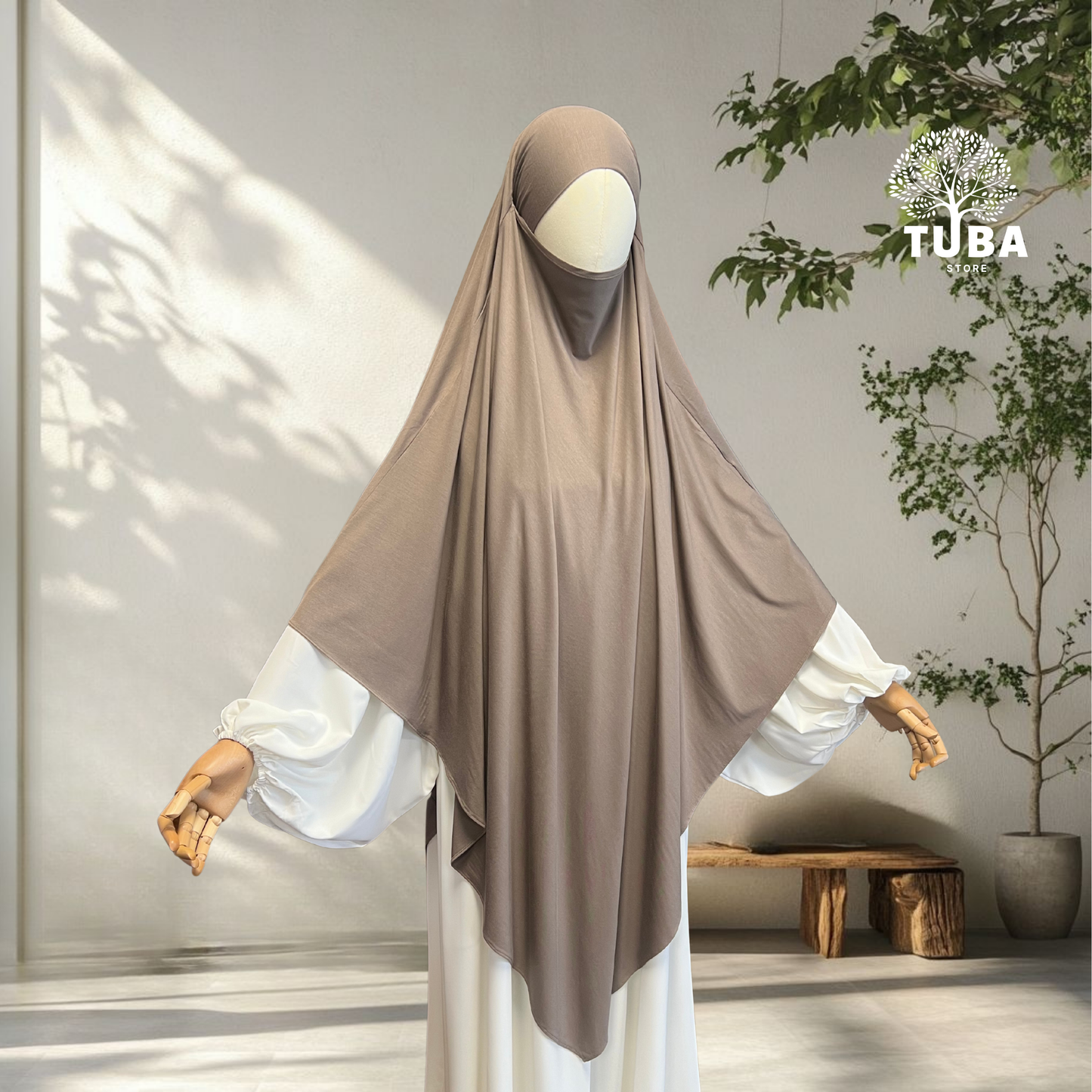 Bamboo Jersey Khimar Maxi