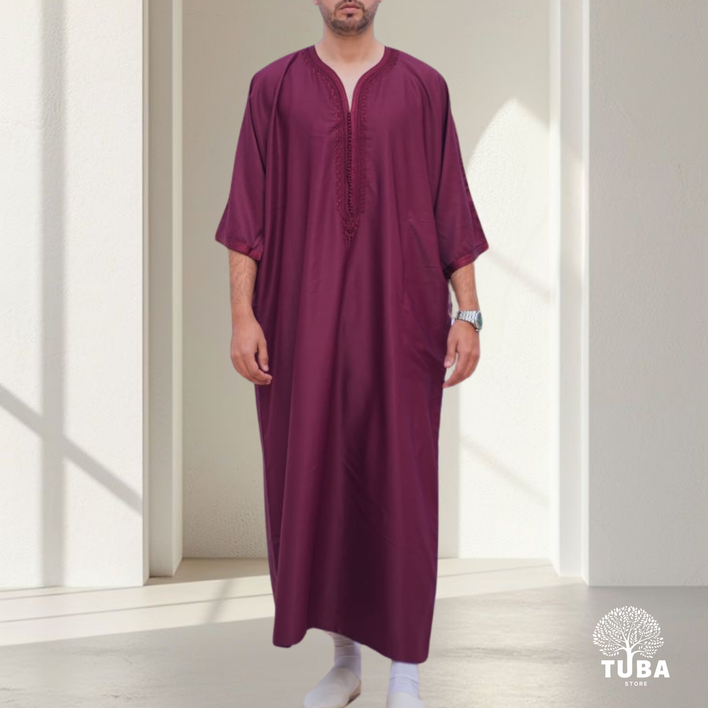 Premium Jalabiya | Bordeaux