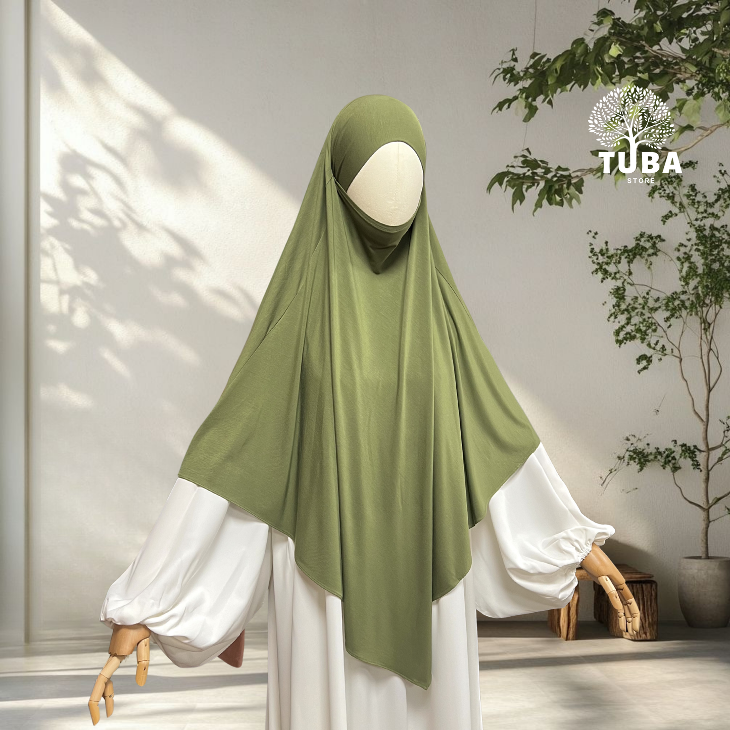 Bamboo Jersey Khimar Midi - 93% Bambus