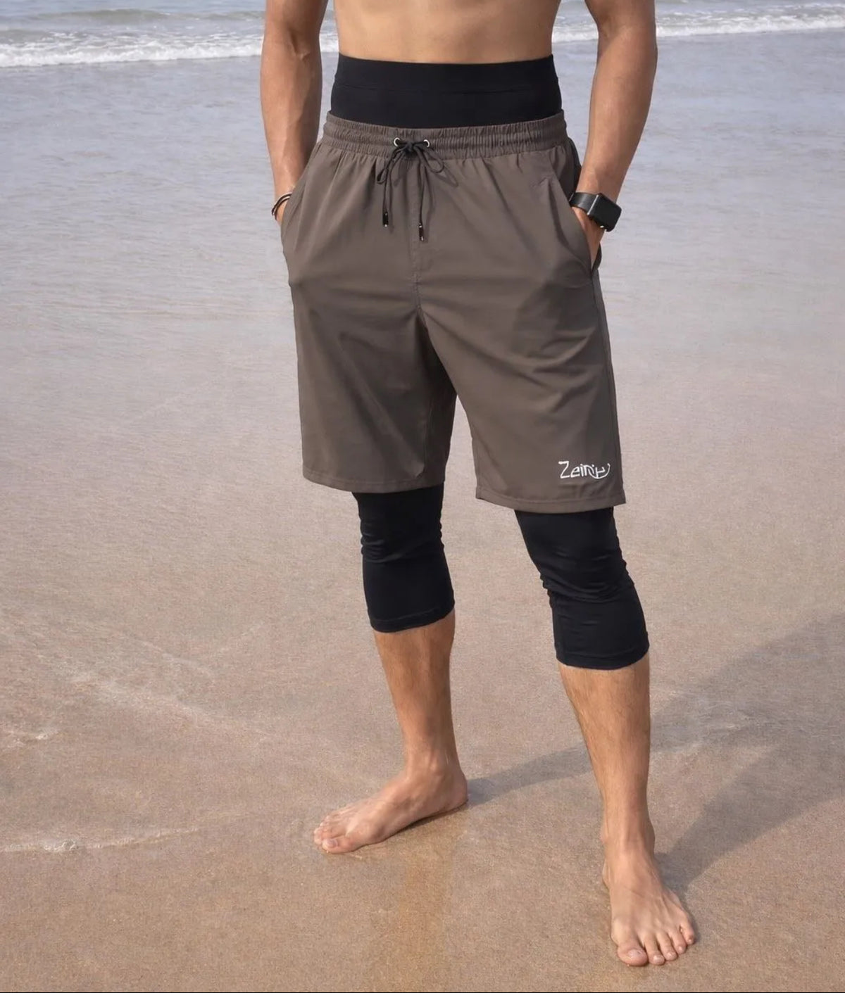 SUNNAH Awrah Schwimmhose - blickdichte 2-in-1 Sport- & Badeshorts