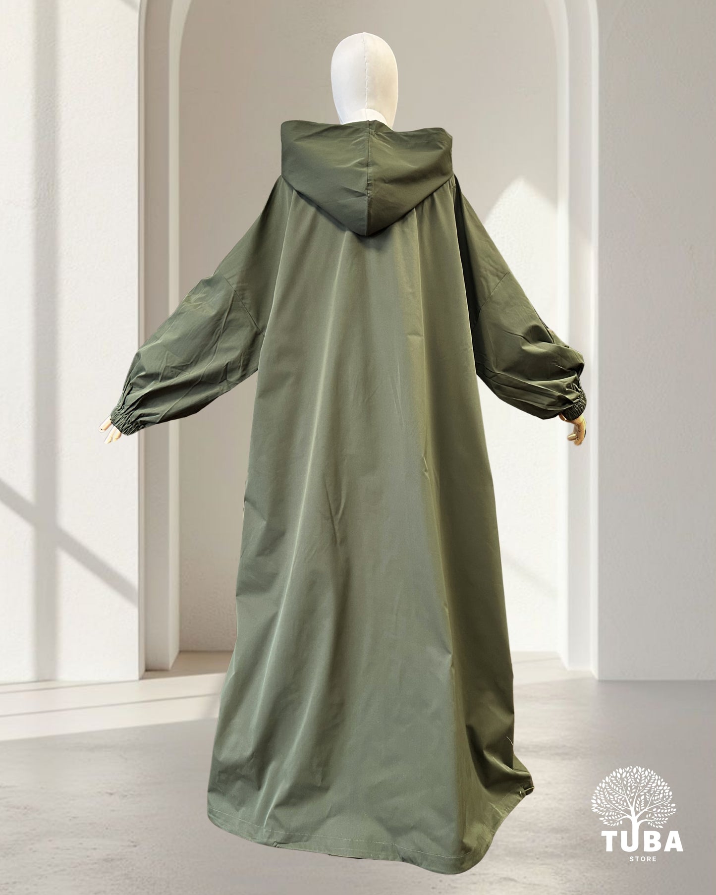 SAFA Rain Jacket Abaya - Half Zip