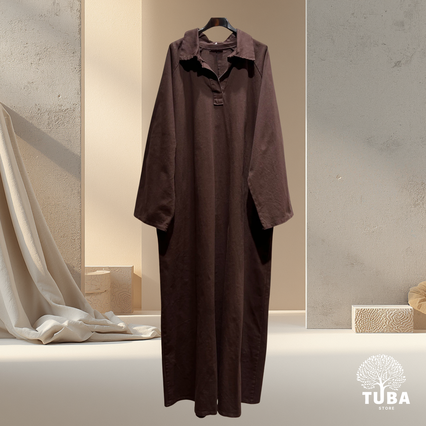 Qamar Denim Abaya - 100% Baumwolle