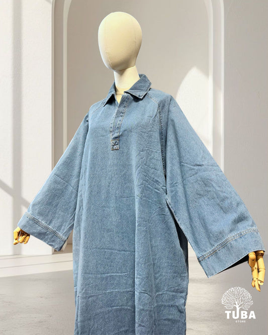 INAYA Denim Abaya - 100% Baumwolle