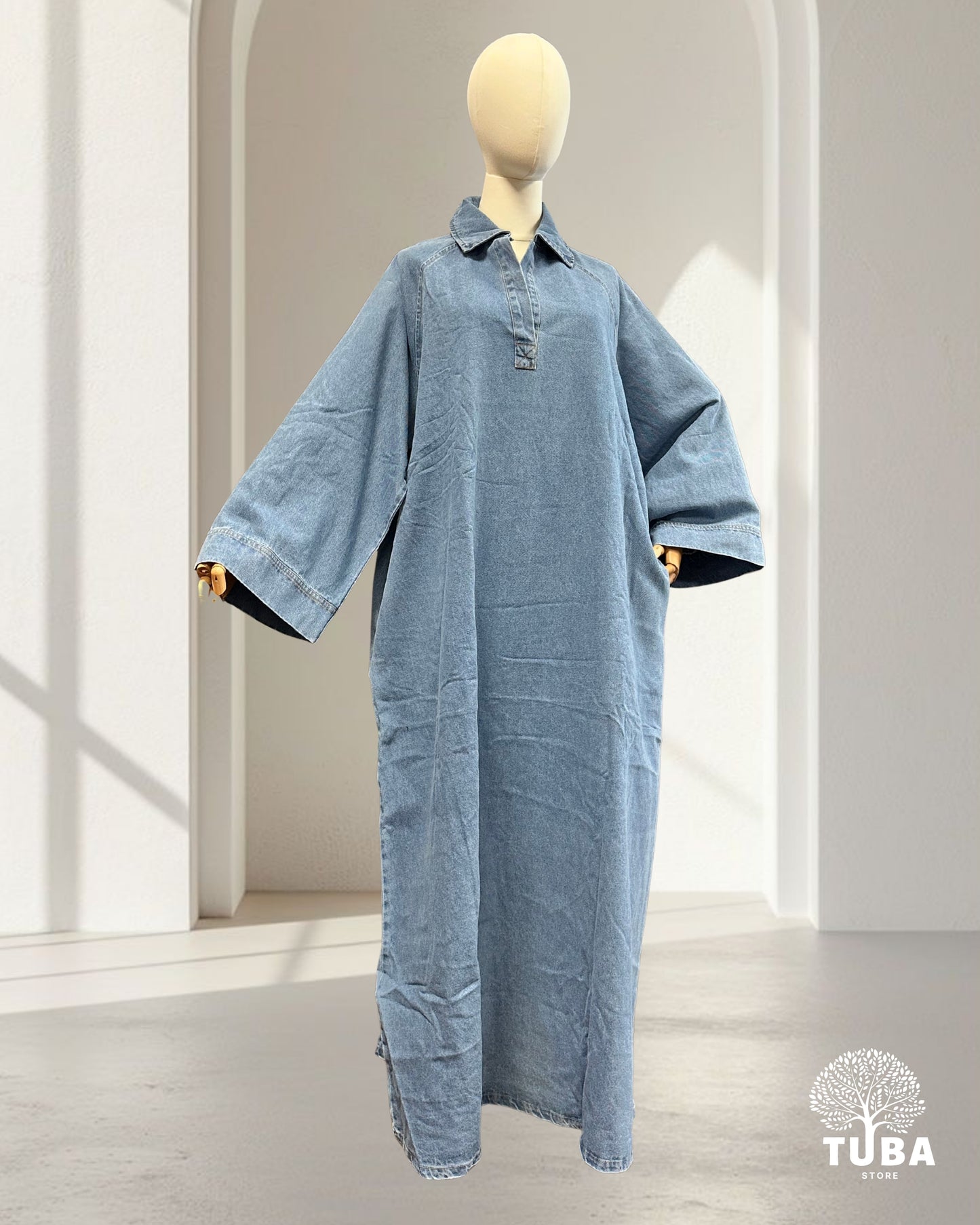 INAYA Denim Abaya - 100% Baumwolle