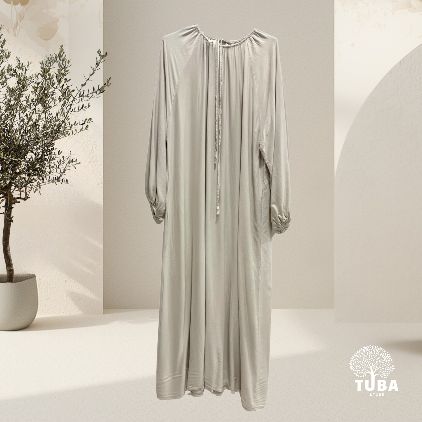 Layan Lyocell Abaya mit Puffärmel - 100% Lyocell