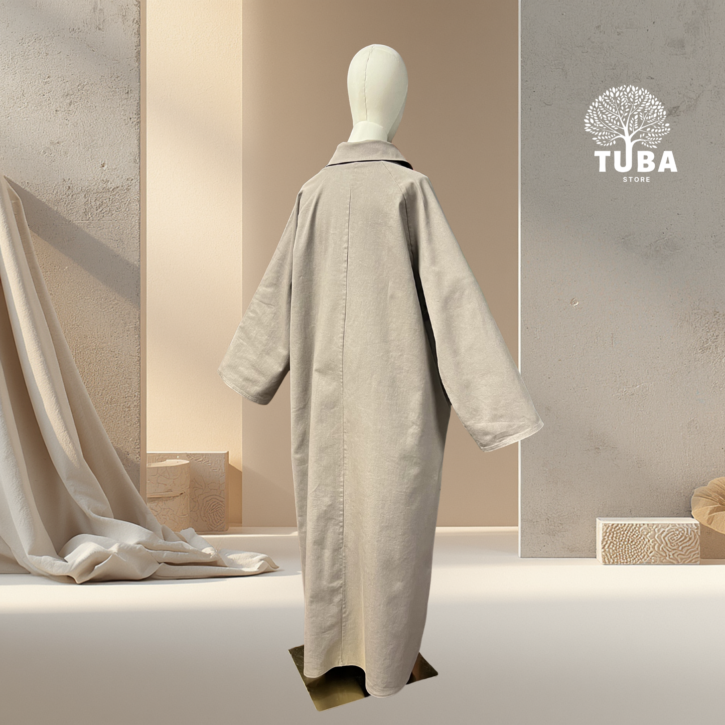 Qamar Denim Abaya - 100% Cotton