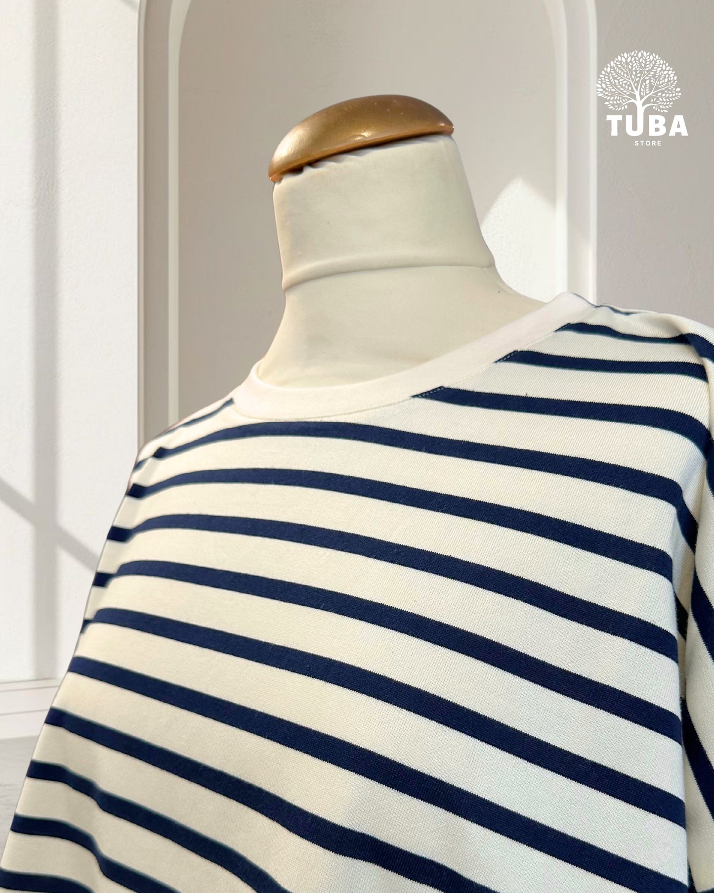 YUMNA Oversized Striped Longsleeve - 100% Baumwolle