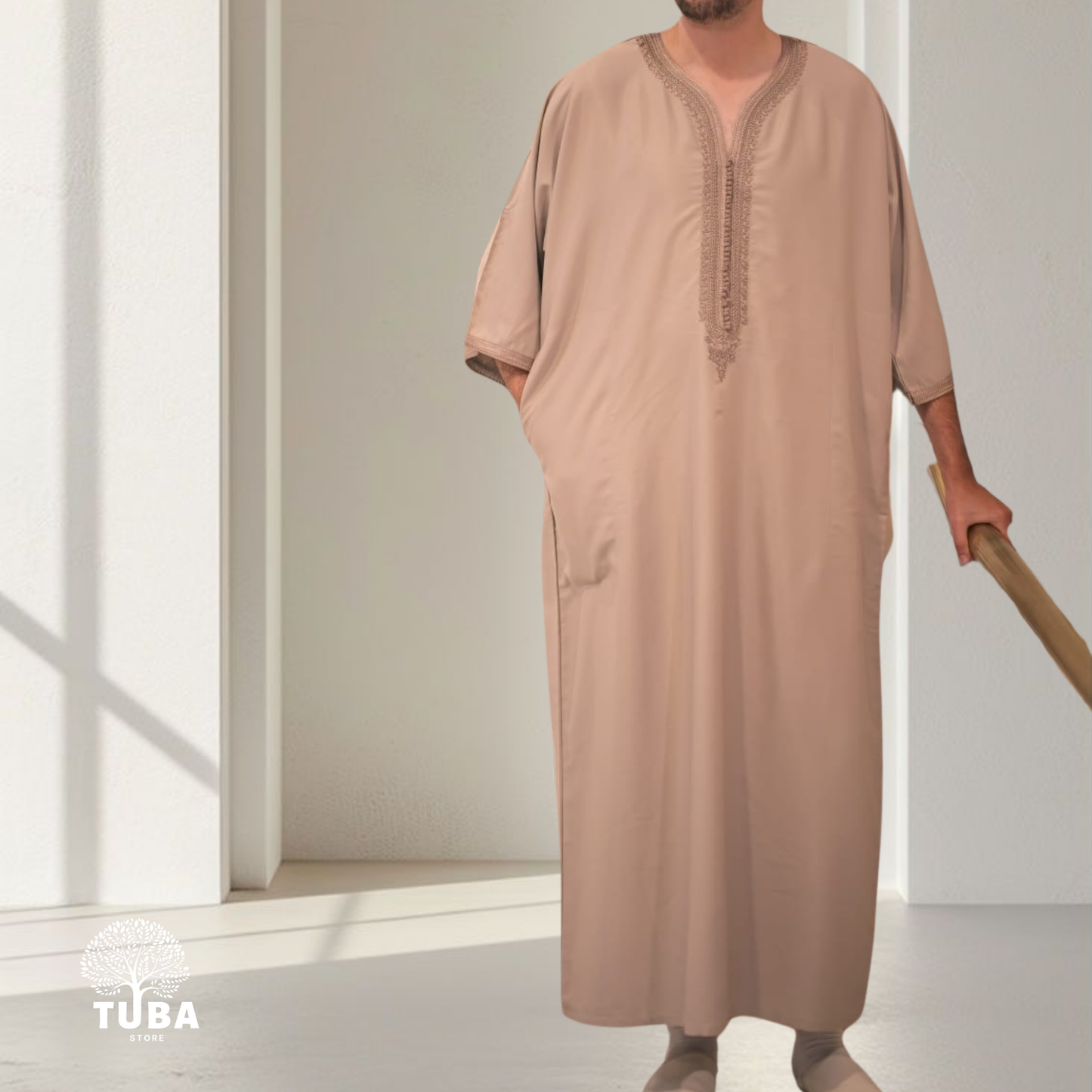 Premium Marokkanische Jalabiya/Djellaba/Thobe | Taupe