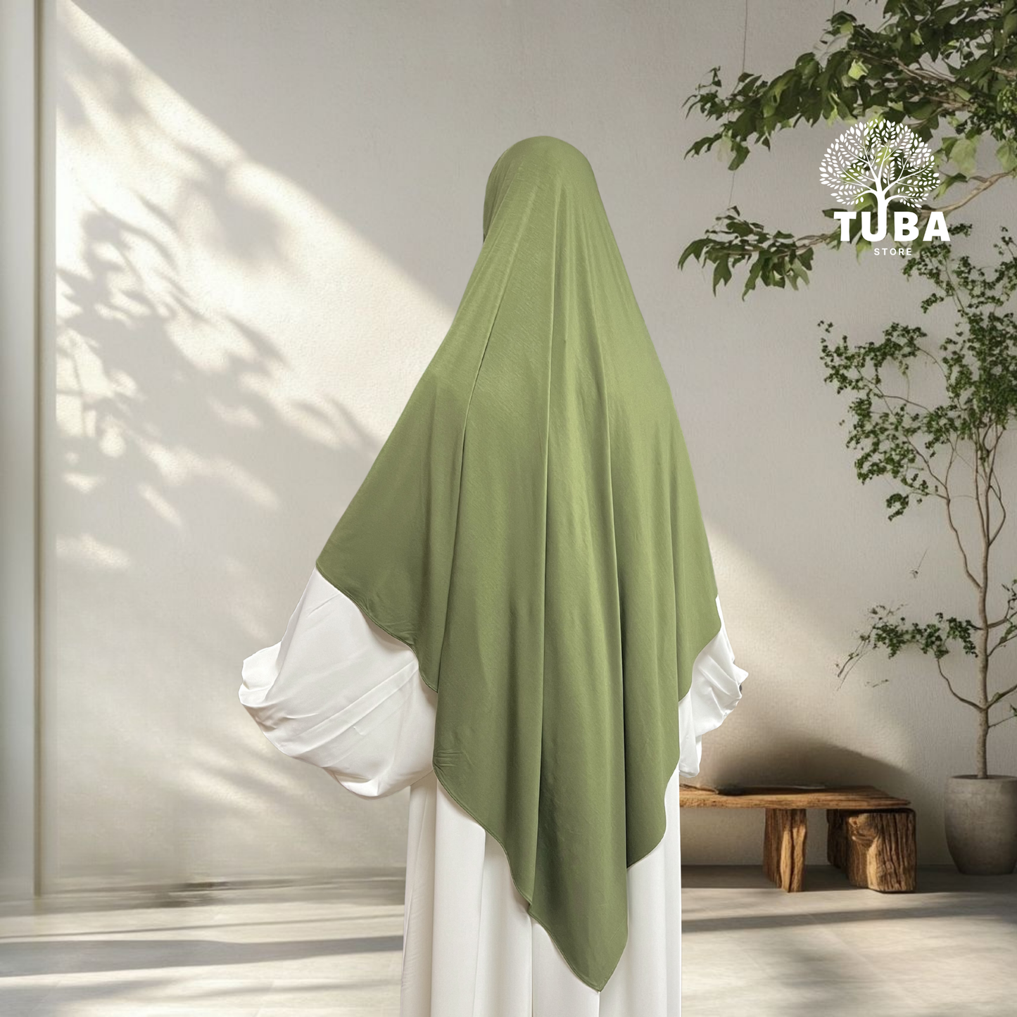 Bamboo Jersey Khimar Midi - 93% Bambus