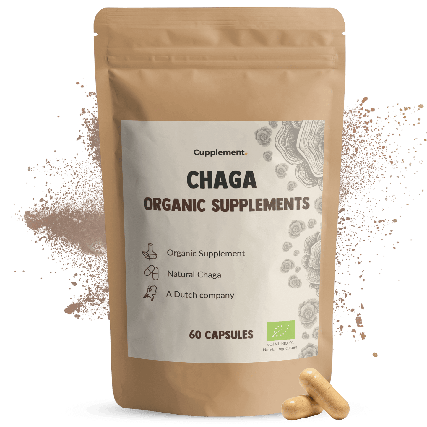 Chaga Kapseln 500 mg Bio - 60 Kapseln