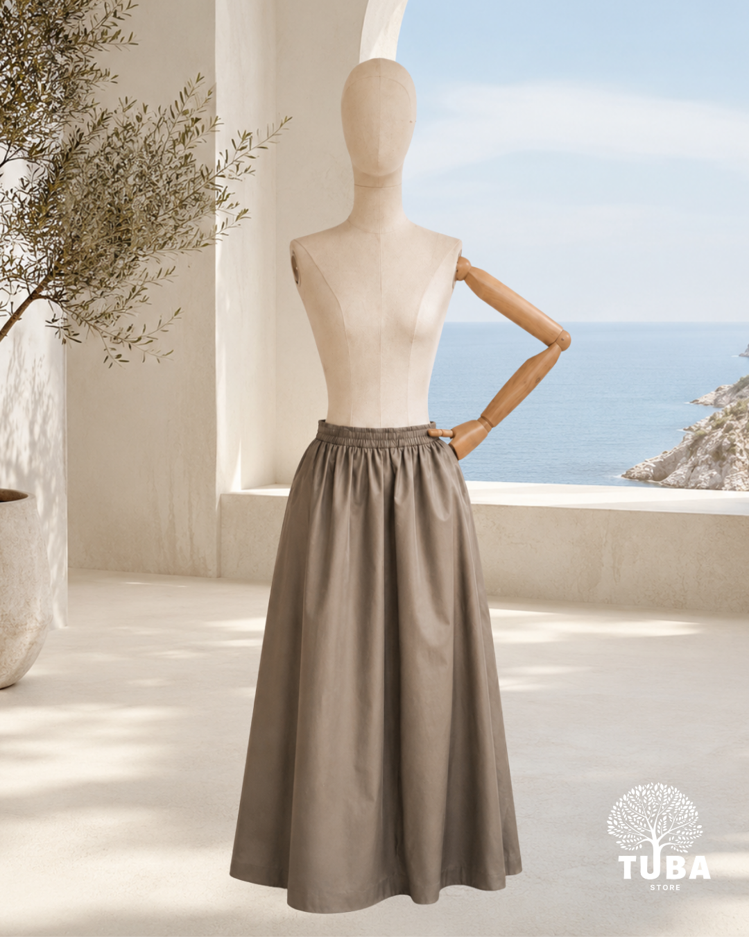 Alya Cotton Maxirock - 100% Baumwolle