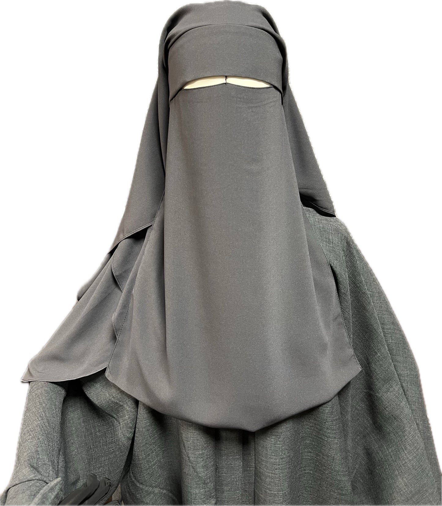 Niqab-Sitar 3 Lagig - mit Klappe/Steg