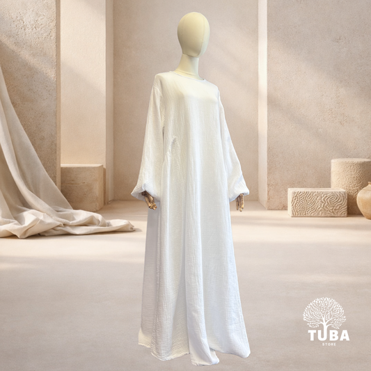 Reem Musselin Abaya - mit Seitennähten