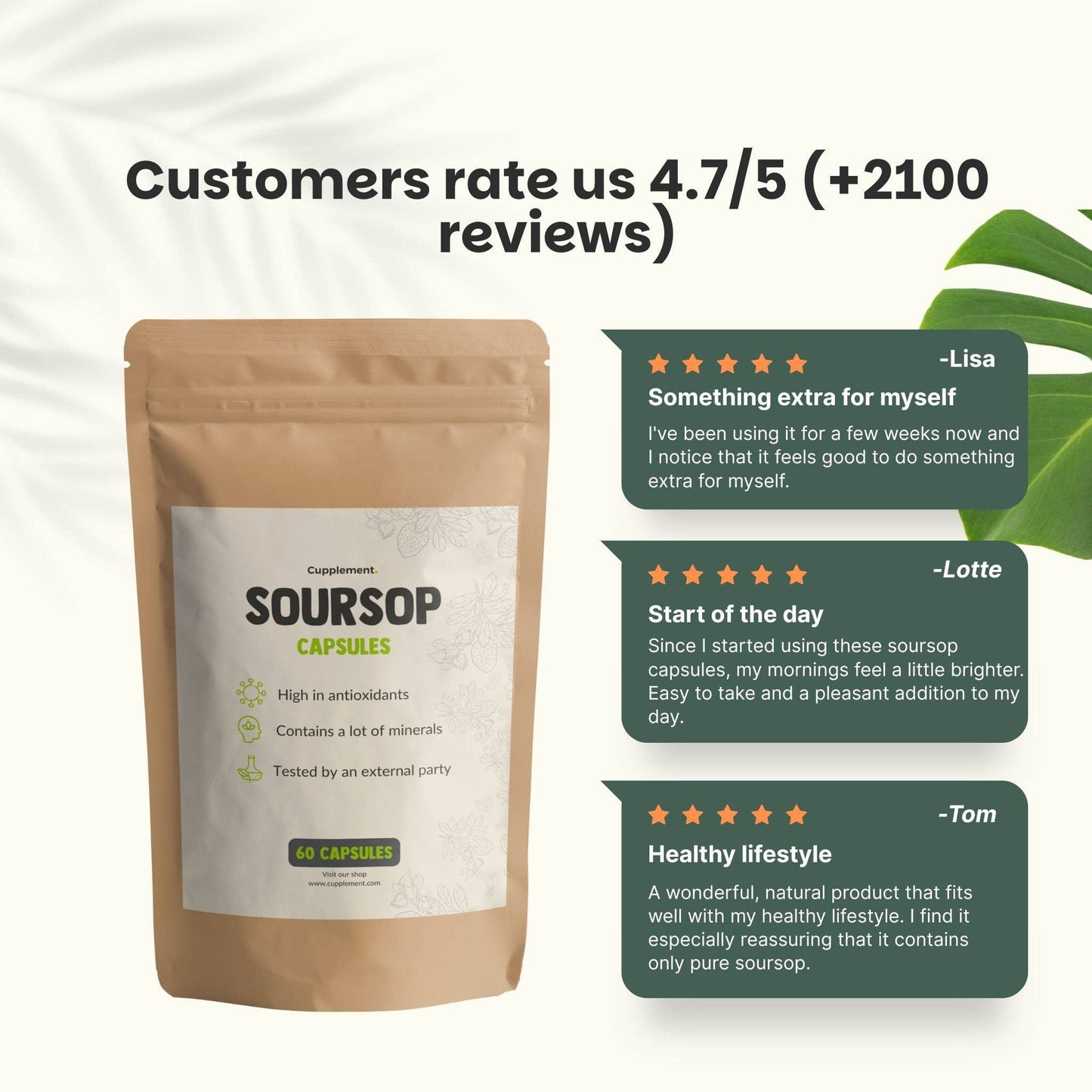 Soursop-Extrakt-Kapseln 500mg - 60 Kapseln