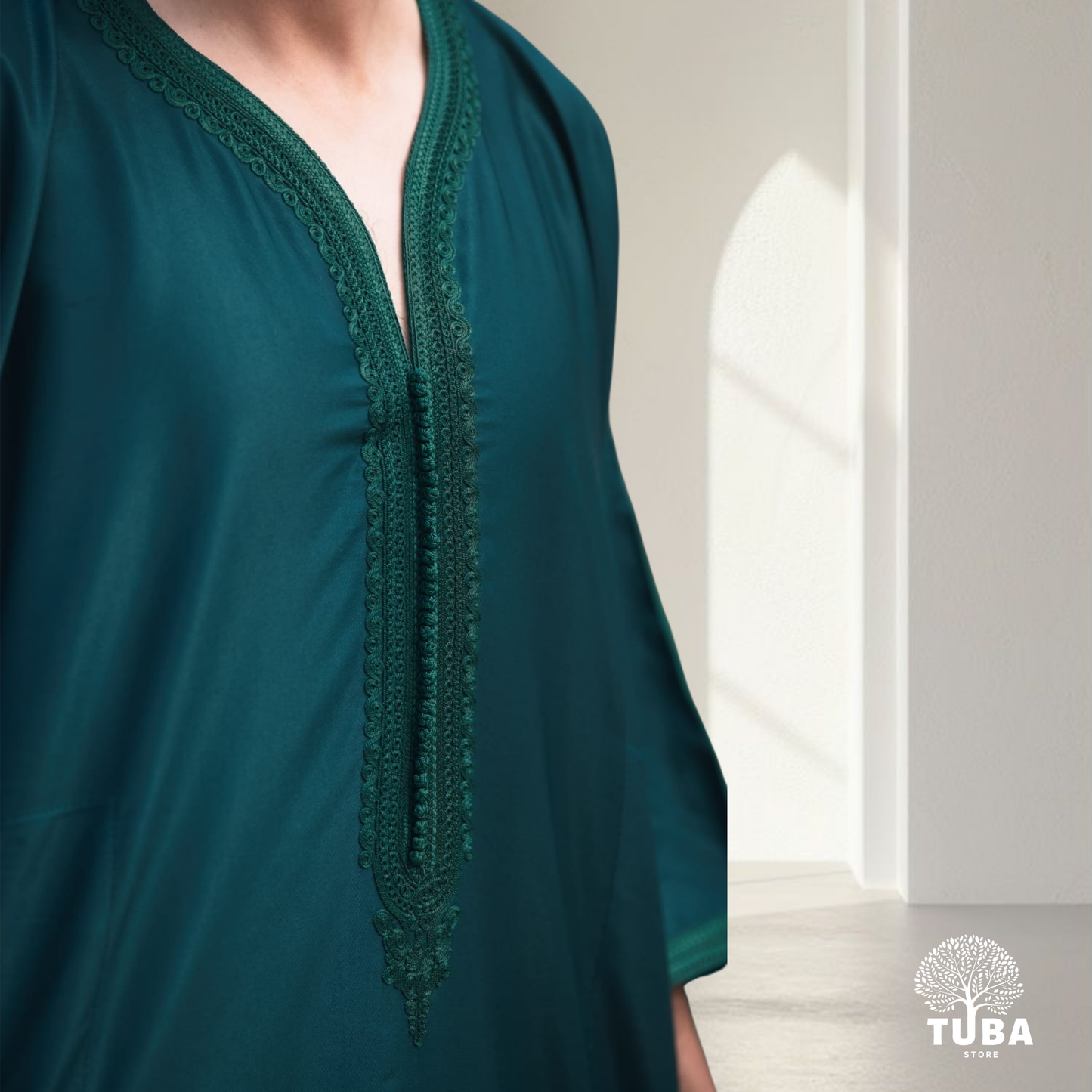 Premium Marokkanische Jalabiya/Djellaba/Thobe | Türkis