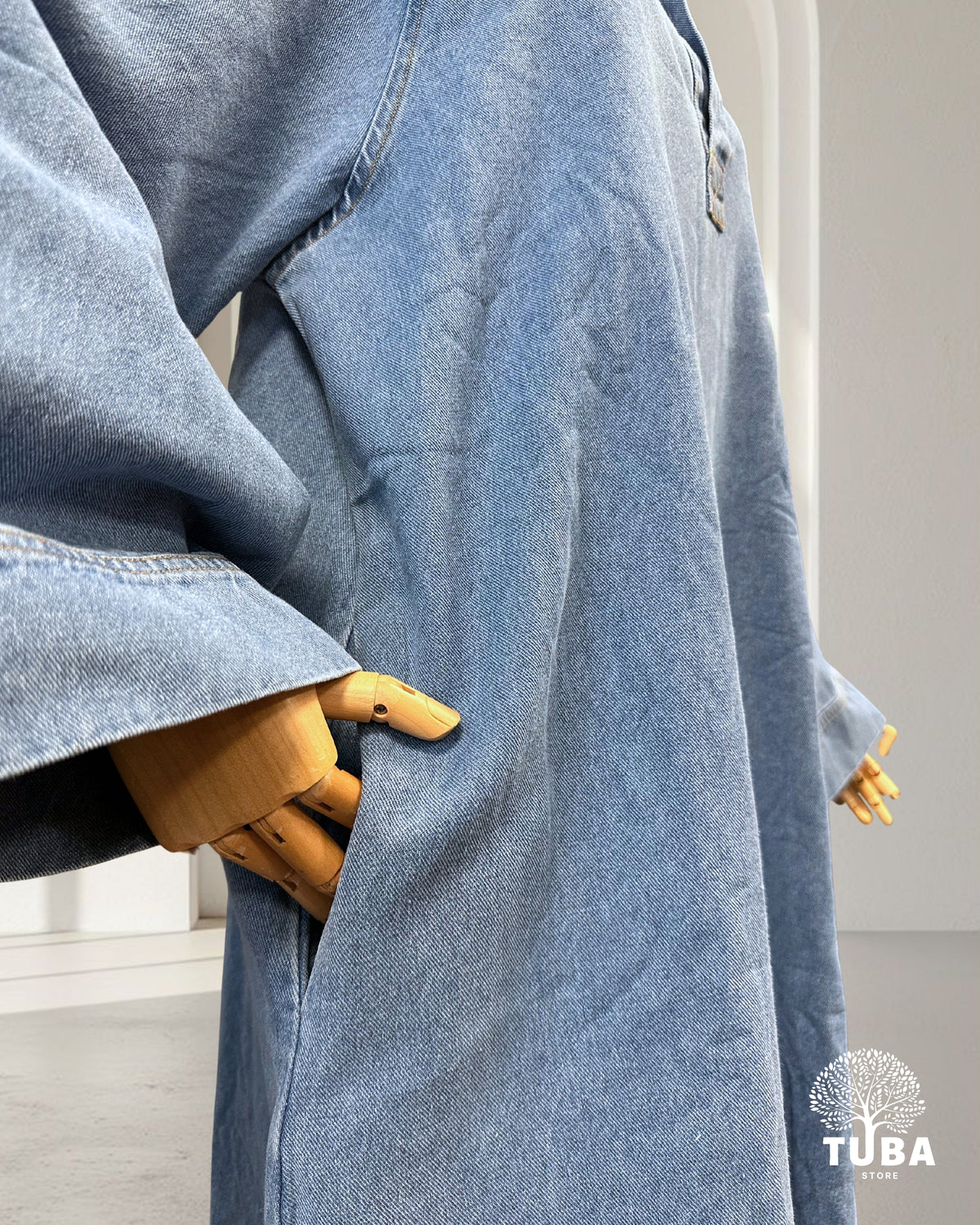 INAYA Denim Abaya - 100% Baumwolle