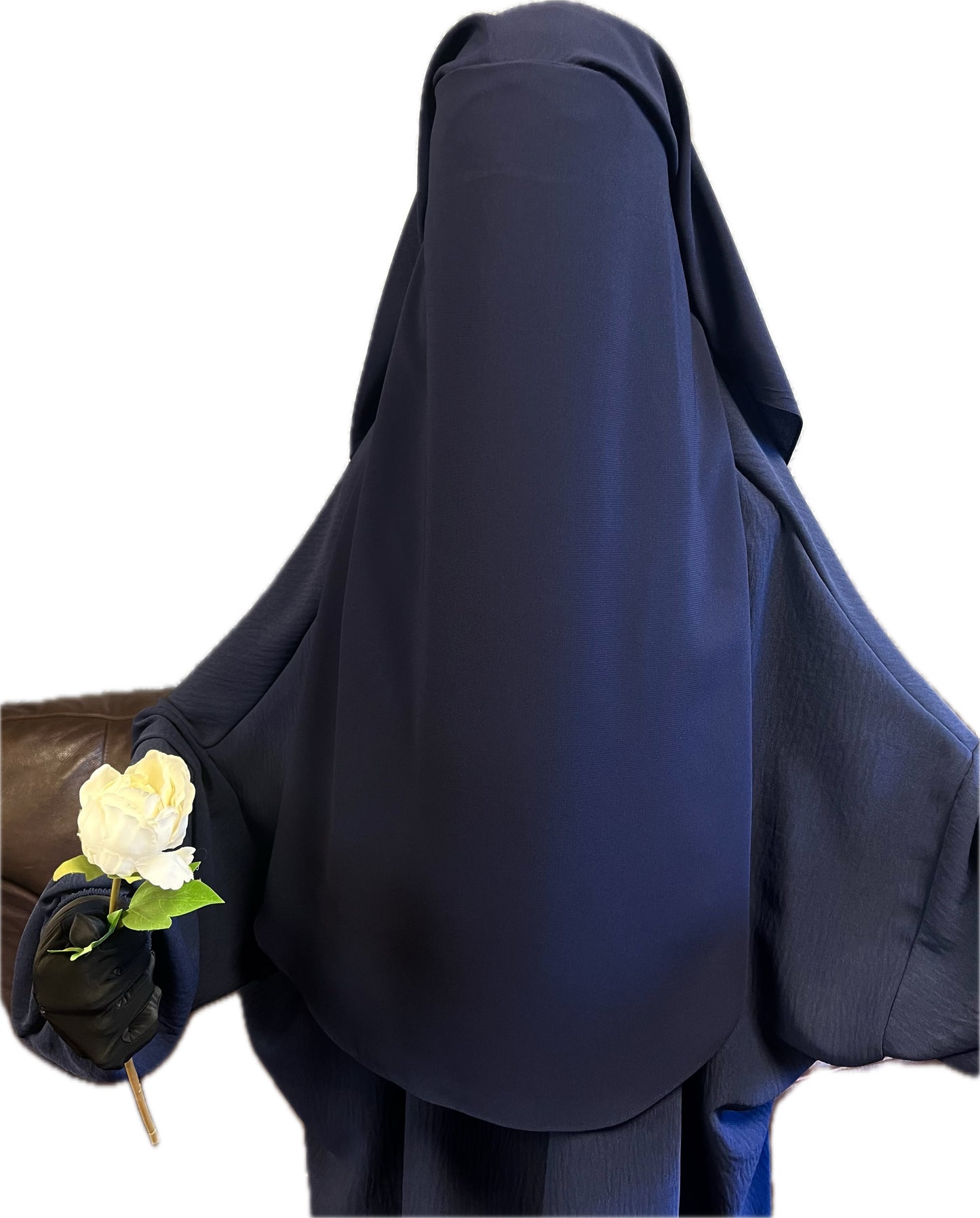 Niqab-Sitar 3 Lagig - mit Klappe/Steg