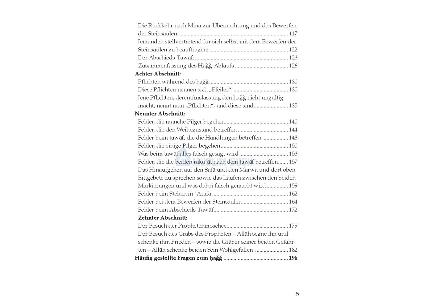 Die rituellen Abläufe von Hagg und Umra