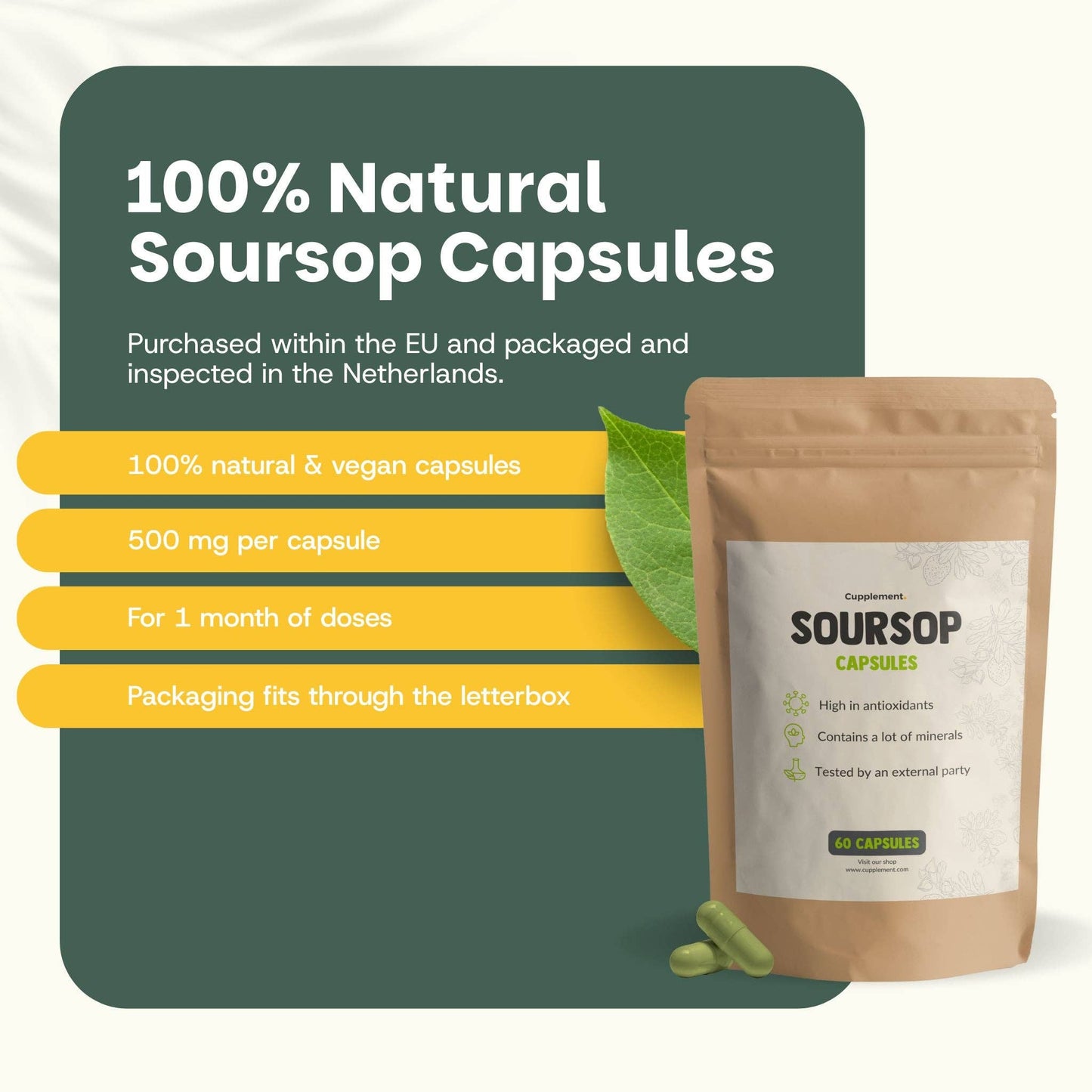 Soursop-Extrakt-Kapseln 500mg - 60 Kapseln