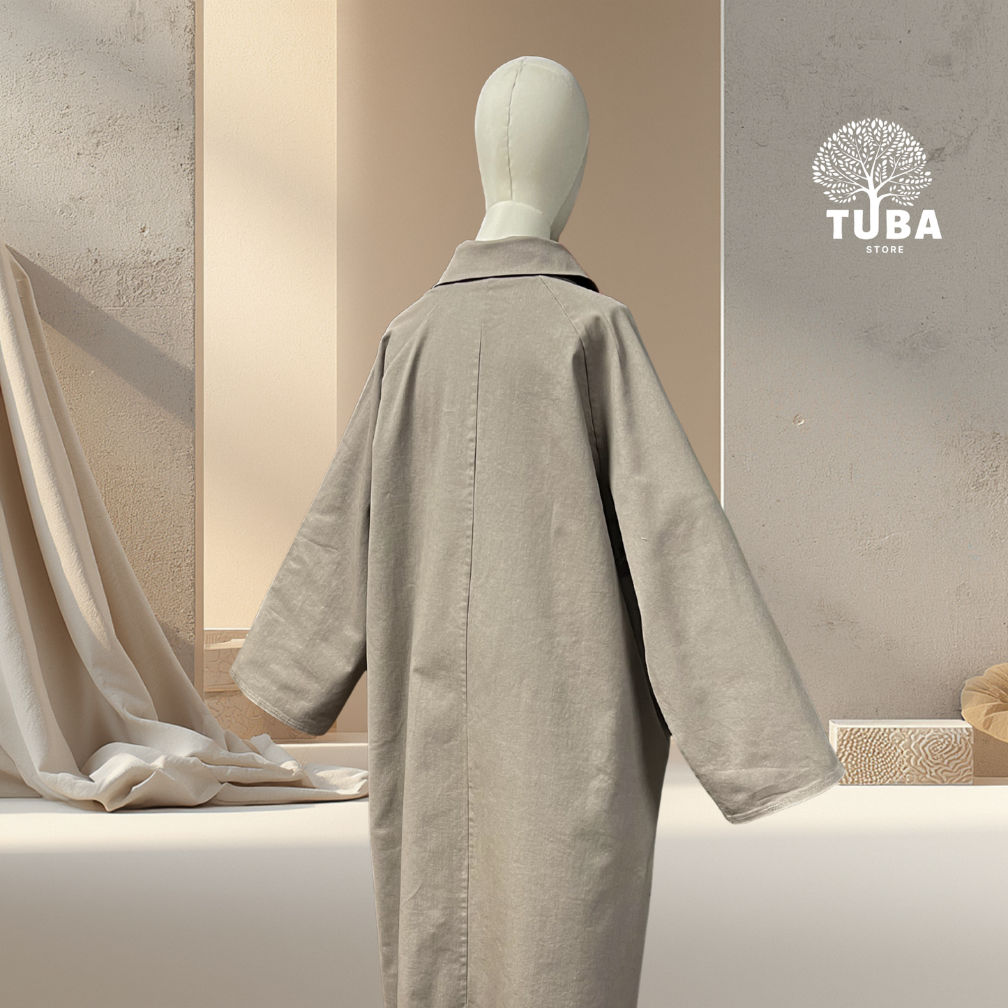 Qamar Denim Abaya - 100% Baumwolle