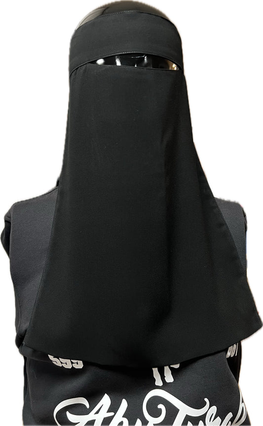Niqab 1 Lagig mit Klettverschluss